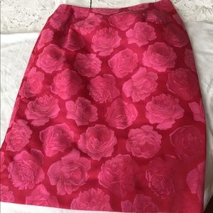 NWT Lined Cotton blend skirt in brocade